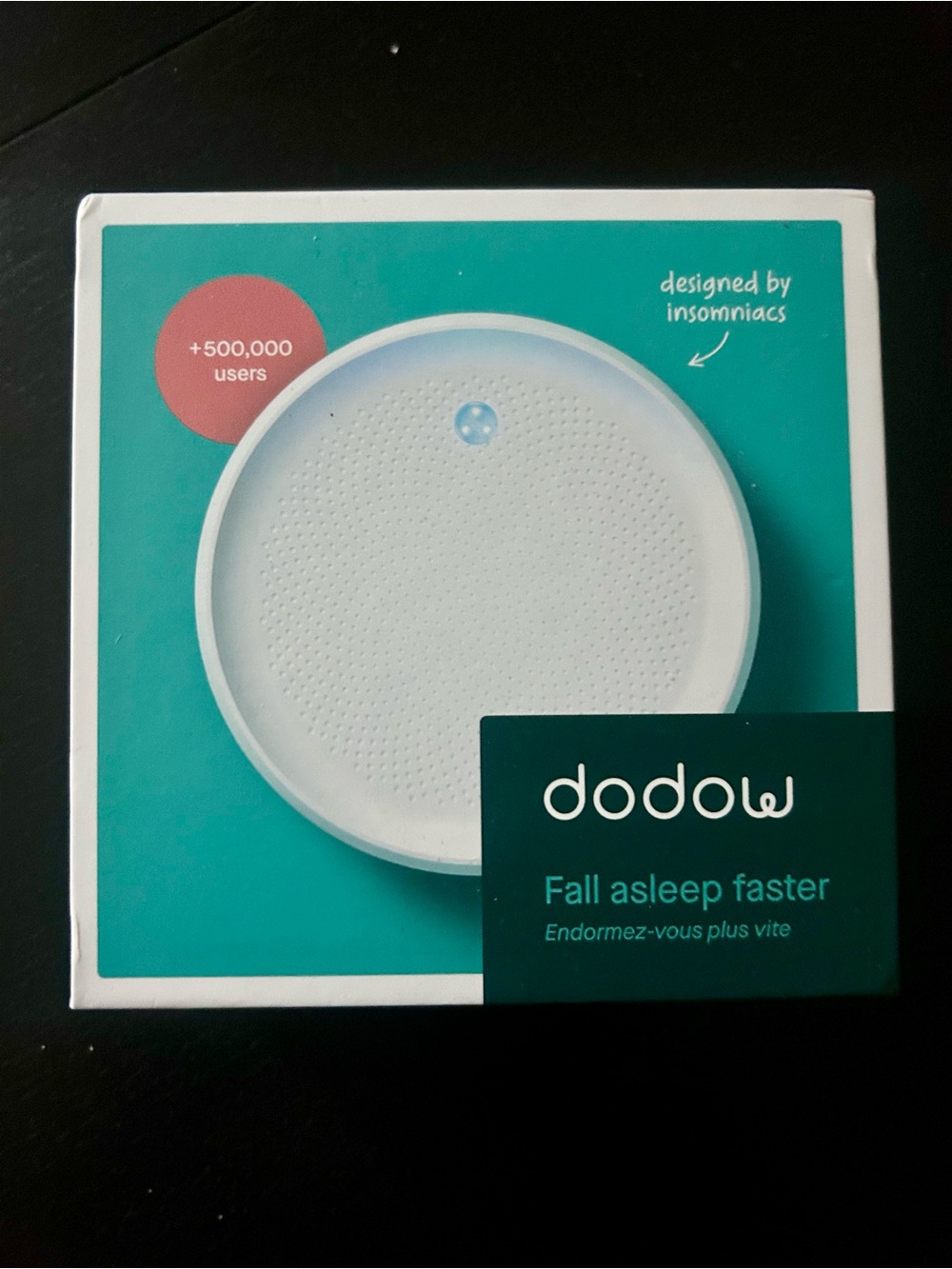 Dodow Sleep Aid Device - White with Teal Packaging